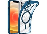 Custodia Per Iphone 12 Magnetic Ultra Thin Transparent Case Con Magsafe E Camera Cover Blue