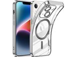 Custodia Per Iphone 13 Magnetic Ultra Thin Transparent Case Con Magsafe E Camera Cover Silver