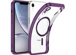 Custodia Per Iphone Xr Magnetic Ultra Thin Transparent Case Con Magsafe E Camera Cover Viola