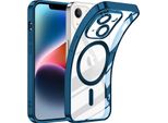 Custodia Per Iphone 13 Magnetic Ultra Thin Transparent Case Con Magsafe E Camera Cover Blu
