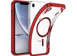 Custodia Per Iphone Xr Magnetic Ultra Thin Transparent Case Con Magsafe E Camera Cover Rosso