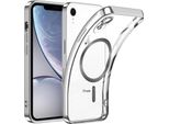 Custodia Per Iphone Xr Magnetic Ultra Thin Transparent Case Con Magsafe E Camera Cover Argento