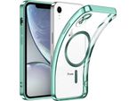 Custodia Per Iphone Xr Magnetic Ultra Thin Transparent Case Con Magsafe E Camera Cover Verde Chiaro