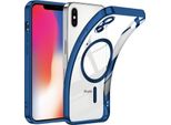 Custodia Per Iphone Xs Max Magnetic Ultra Thin Transparent Case Con Magsafe E Camera Cover Blu