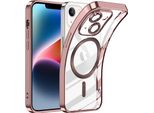 Custodia Per Iphone 13 Magnetic Ultra Thin Transparent Case Con Magsafe E Camera Cover Rosa