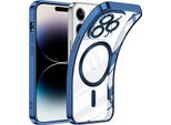 Custodia Per Iphone 12 Pro Max Magnetic Ultra Thin Transparent Case Con Magsafe E Camera Cover Blue