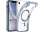 Custodia Per Iphone Xr Magnetic Ultra Thin Transparent Case Con Magsafe E Camera Cover Azzurro