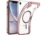 Custodia Per Iphone Xr Magnetic Ultra Thin Transparent Case Con Magsafe E Camera Cover Rosa