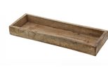 2.05 Ciotola Decorativa Di Mango Quadrata - Circa 40 Cm - Vassoio Decorativo In Legno (Grande)
