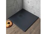 Piatto Doccia 70X70 In Resina Grigio Antracite Effetto Pietra | Muse
