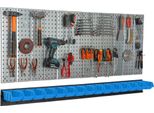 Parete Portautensili 156X72Cm Sistema Di Stoccaggio In Metallo Con Portautensili Ganci Per Utensili E 15 Scatole Impilabili Blu Bacheca Officina Garage Bacheca Utensili Elettrici Bacheca
