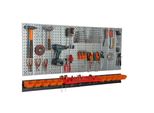 Parete Attrezzi 156X72 Cm Sistema Di Stoccaggio In Metallo Con Portautensili Ganci Per Attrezzi E 10 Scatole Di Impilamento 80 X 115 X 60 Mm Colore: Arancione Cartone Forato Officina Garage Pioliera Utensili Elettrici Parete Forata