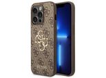 Guess Guhcp15X4Gmgbr Iphone 15 Pro Max6.7 BrąZowy/Brown Custodia Rigida 4G Grande Logo In Metallo