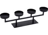Portacandele Dell'avvento Nero Per 4 Candele - Circa 48 Cm - Portacandele