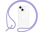 Custodia Con Cinturino Per Iphone 15 Plus Custodia Per Telefono Cellulare Da Appendere Alla Catena Del Telefono Cellulare Viola