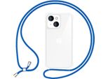 Per Iphone 14 Plus Custodia Con Cinturino Custodia Del Telefono Cellulare Cavo Catena Del Telefono Cellulare Collana Blu
