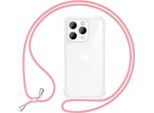 Custodia Con Cinturino Per Iphone 15 Pro Max Custodia Per Telefono Cellulare Da Appendere Intorno Alla Catena Del Telefono Cellulare Custodia Con Cavo Rosa