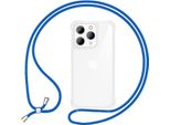 Custodia Con Cinturino Per Iphone 15 Pro Max Custodia Per Telefono Cellulare Appendino Intorno Alla Custodia A Catena Per Telefono Cellulare Cavo Blu