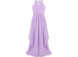 Ragazze Principessa Abito Da Sera Taglia 152 Cm Halterneck Strass Abito Da Ragazza Di Fiore Abito Da Festa Di Nozze Gonna Lunga A Pieghe