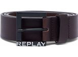 Replay Pelle Cintura Leather Belt W100 Brown Three Marrone Scuro