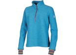 Ivanhoe Maglione Di Lana Da Donna Dina Mezza Zip Blu Turchese