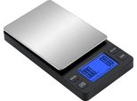 Inf Mini Bilancia Caffè Digitale Ricaricabile 2 Kg/0,1 G Nero