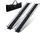 Tolletour Rampa Di Accesso Per Sedie A Rotelle Rollator 213 Cm, Rampa Per Sedie A Rotelle Rampa Telescopica In Alluminio, Antiscivolo 300 Kg Di Portata