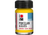 Marabu 11150039220 Vernice Marabu "Porcellana E Vetro"", Lucida, 15Ml, Giallo Sole"