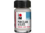 Marabu 11150039782 Vernice Marabu "Porcellana E Vetro"", Lucida, 15 Ml, Argento"