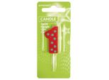 Amscan - Modello A Punti - Candele "1"" - Cera SG30466 (Taglia Unica) (Rosso/Verde)"