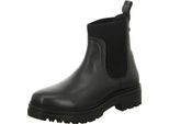 Lazamani Beau Donna Pelle Chelsea Boots Nero Taglia 37