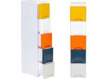 Mobile Organizer Con 5 Cassetti Estraibili Su Gambe Con Ruote