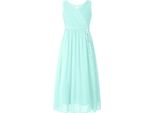 Ragazze Principessa Abito Da Sera Dimensioni 128 Cm Festive Lungo Flower Girl Dress Wedding Beaded Bow Chiffon Dress