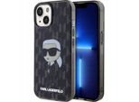 Karl Lagerfeld Klhcp15Shnkmklk Custodia Rigida Per Iphone 15 / 14 / 13 6.1 Czarny/Nero Monogram Ikonik