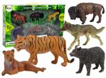 Set Con Figure Di Animali Della Foresta Africana Orso Tigre