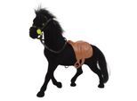 Figurina Di Cavallo In Velluto Nero Da Fattoria