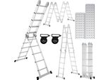Swanew Scala Multiuso Scala Multifunzione Scala Pieghevole Scala Telescopica Scala A Telaio 4X5 582Cm Scala Singola Scala A Gradini Scala Domestica Scala In Alluminio