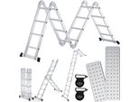 Tolletour Scala Multiuso Scala Multifunzione Scala Pieghevole Scala Telescopica 4X4 470Cm Scala Singola Scala A Gradini Scala Domestica Scala In Alluminio