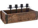 1.05 Candeliere Dell'avvento A Forma Di Mattone - Circa 30X15 Cm - Modello: Per Candele A Bastoncino