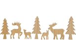 Bosco Di Legno Per Decorazione - 7 Pezzi / Altezza Circa 7-17 Cm - Colore: Naturale