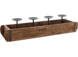 1.05 Candeliere Dell'avvento A Forma Di Mattone - Circa 60X15 Cm - Modello: Per Candele A Colonna