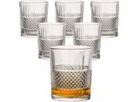 Set Di 6 Bicchieri Da Whisky 320 Ml Crystal - Set Di Bicchieri Da Whisky Dal Design Leggermente Angolare - Bicchieri Per Whisky, Scotch, Cognac, Brandy - Set Regalo Per Uomini E Amanti Del Whisky