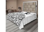 Abakuhaus Lenzuolo Bianco E Nero, Madame Butterfly Candeliere Nero Silhouette Donna Abito Da Sposa Principessa, Lenzuolo Morbido E Confortevole Per Un Letto Decorativo 1 Pezzo 244 Cm X 205 Cm, Bianco E Nero