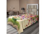 Abakuhaus Lenzuolo A Farfalla, Farfalle Colorate E Falene Primaverili In Un Libro, Lenzuolo Superiore Morbido E Confortevole Per Un Letto Decorativo 1 Pezzo 190 Cm X 100 Cm, Verde Mela Multicolore