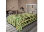 Abakuhaus Lenzuolo In Bambù, Motivo Botanico Esotico Con Rami E Griglia, Lenzuolo Morbido E Confortevole Per Un Letto Decorativo 1 Pezzo 260 Cm X 168 Cm, Fern Green Khaki