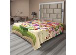 Abakuhaus Lenzuolo Butterfly, Farfalle Colorate E Falene Primaverili In Un Libro, Lenzuolo Superiore Morbido E Confortevole Per Un Letto Decorativo 1 Pezzo 244 Cm X 205 Cm, Verde Mela Multicolore