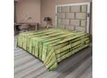 Abakuhaus Lenzuolo In Bambù, Motivo Botanico Esotico Con Rami, Morbido E Confortevole Lenzuolo Superiore Per Un Letto Decorativo 1 Pezzo 275 Cm X 260 Cm, Fern Green Khaki