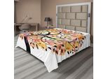 Abakuhaus Lenzuolo Con Albero, Foglie Colorate Di Primavera, Albero Della Vita, Pittura Astratta, Stile Pastorale, Lenzuolo Morbido E Confortevole Per Un Letto Decorativo, 1 Pezzo, 275 Cm X 260 Cm, Multicolore
