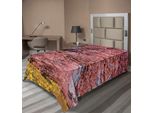 Abakuhaus Lenzuolo In Ciliegio, Fiori Sakura Giapponesi Rosa Floreali Primavera Giardino Parco Botanico Petali Boccioli, Lenzuolo Morbido E Confortevole Per Un Letto Decorativo 1 Pezzo 260 Cm X 168 Cm, Rosa Fucsia