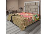 Abakuhaus Lenzuolo Con Albero, Uccellini Felici Che Cantano Su Un Ramo Vivace Con Foglie Primaverili Colorate, Lenzuolo Morbido E Confortevole Per Un Letto Decorativo 1 Pezzo 275 Cm X 260 Cm, Multicolore
